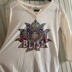 Lucky Loyus 3/4 length sleeve shirt sz medium